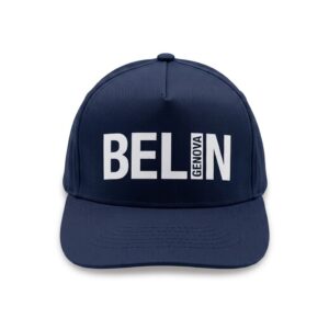 Cappellino con visiera con la famosa espressione genovese BELIN